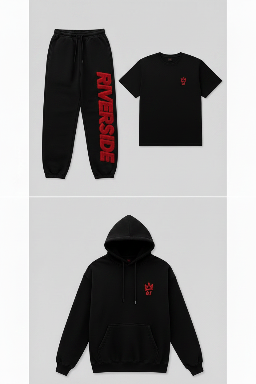 Riverside trackpants red colourway