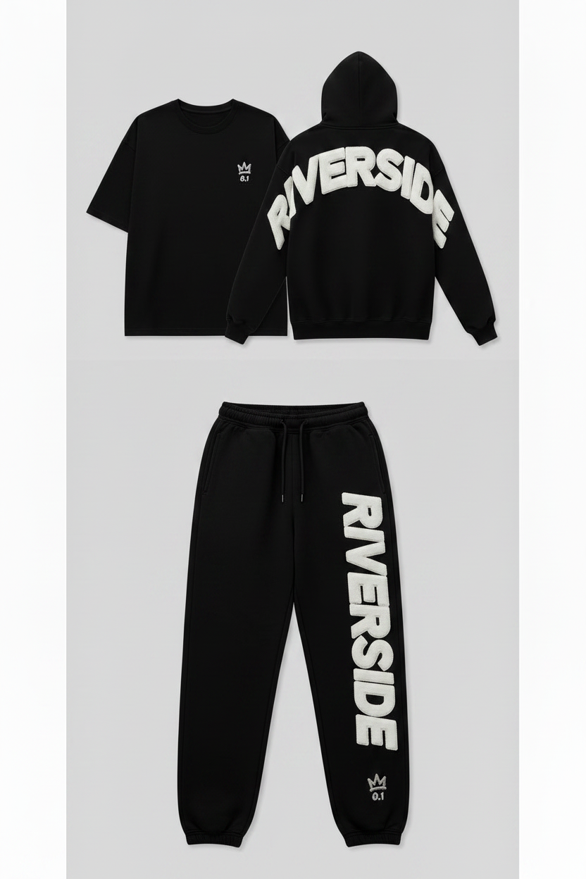 Riverside trackpants white colourway