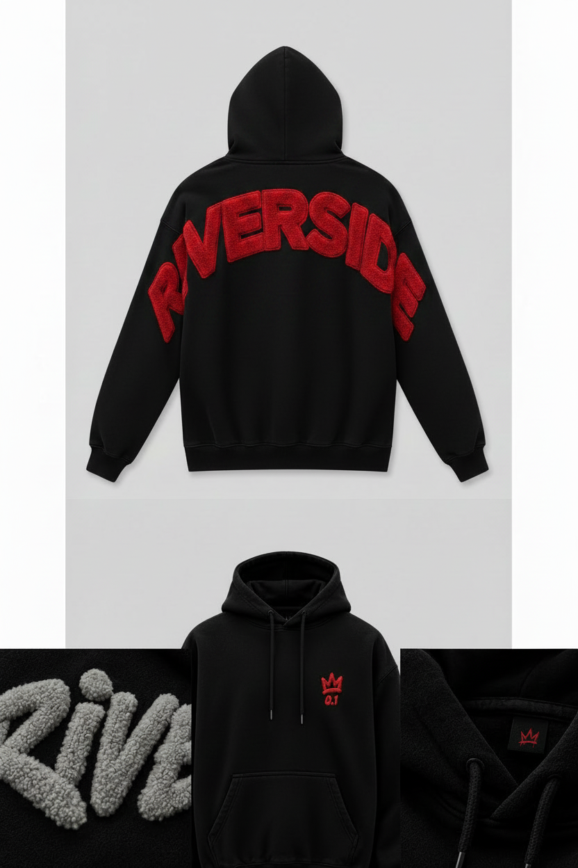 Riverside Red Puff Hoodie