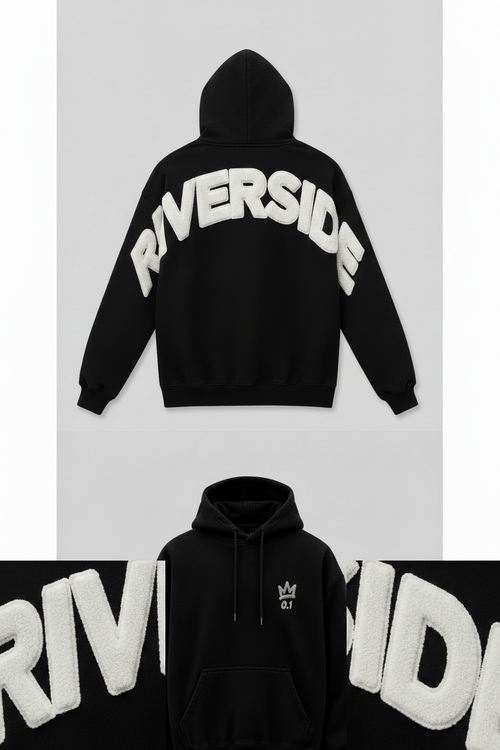Riverside White Puff Hoodie